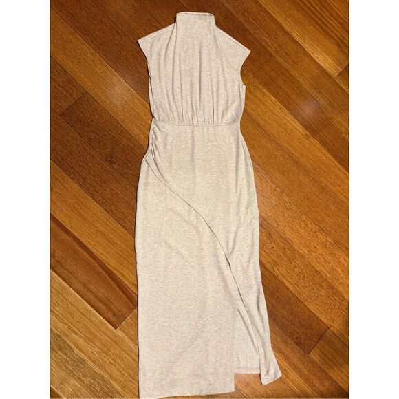 NWOT Modern Citizen Yimei Side Slit Midi Dress - M / Oatmeal - Picture 3 of 11